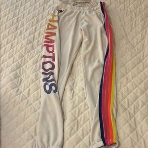 Aviator Nation Rainbow Stripe Sweatpants